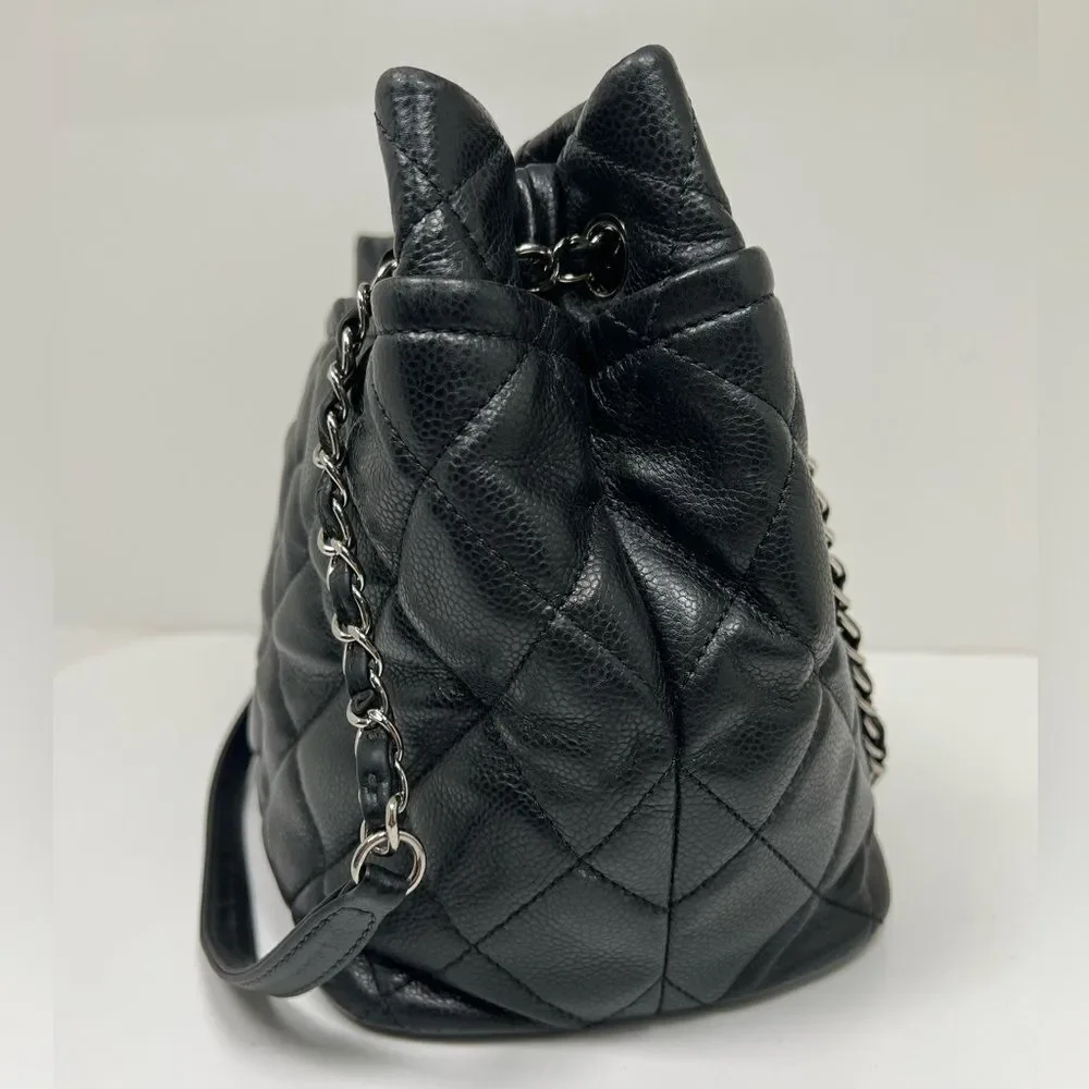Chanel Caviar Quilted 31 Rue Chambon Paris Tote Bag Black